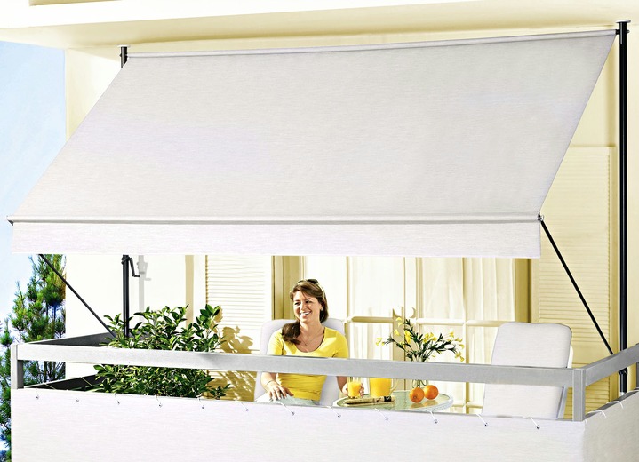 Sichtschutz und Sonnenschutz - Klemmmarkise «Style» in verschiedenen Farben, in Größe 150 (Breite 150 cm) bis 400 (Breite 400 cm), in Farbe BEIGE Ansicht 1
