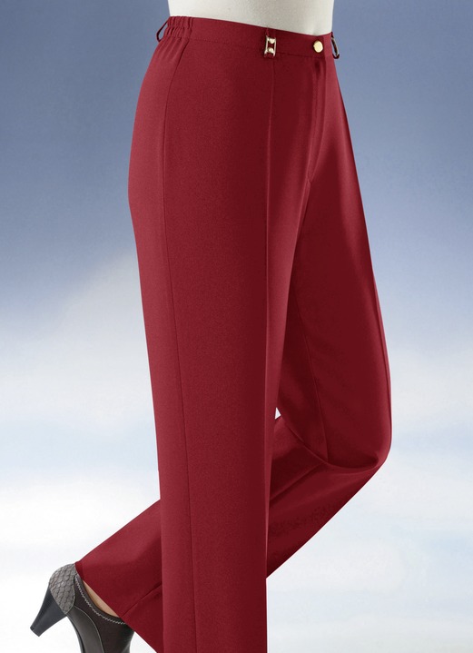 Hosen - Hose mit weiterem Bundumfang in 9 Farben, in Größe 019 bis 245, in Farbe ROT Ansicht 1