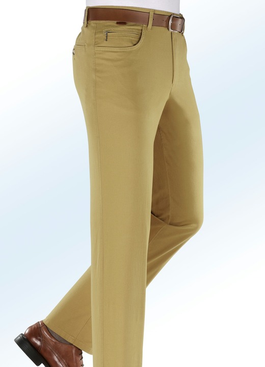 Herrenmode - «Francesco Botti»-Hose mit Hemdenstopper, in Größe 025 bis 064, in Farbe MAISGELB