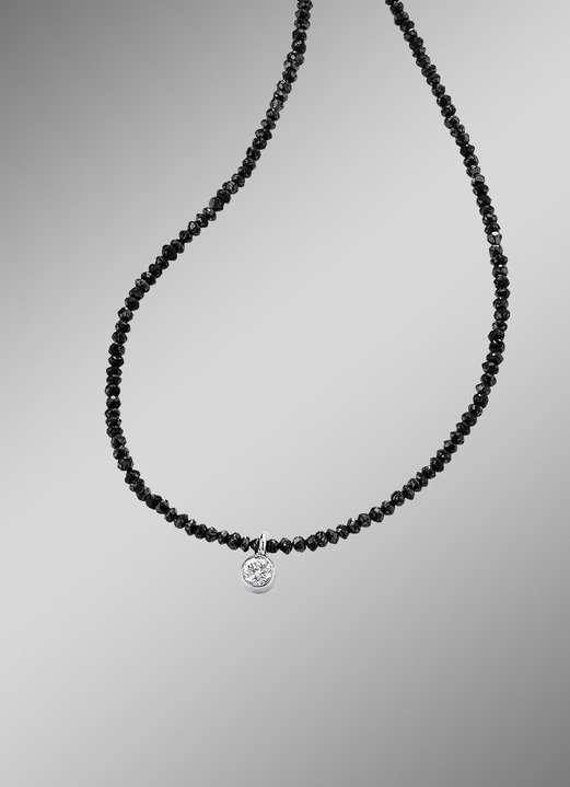 mit Diamanten - Diamant-Halskette mit einem Brillant, in Farbe  Ansicht 1