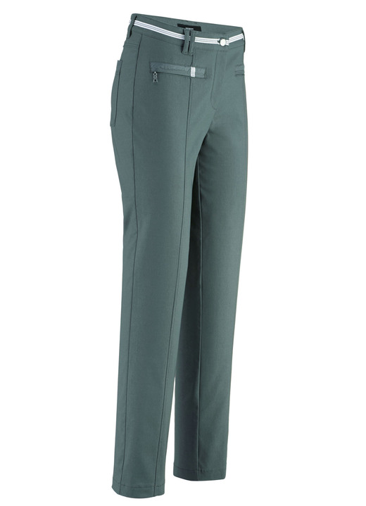 Hosen - Hose mit sportivem Chic, in Größe 018 bis 052, in Farbe SALBEI Ansicht 1