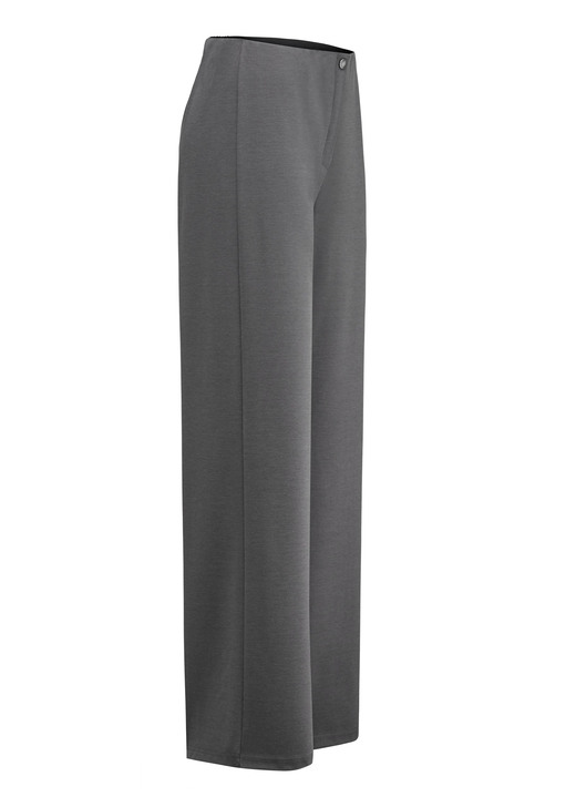 Hosen - Schicke Hose in bequemer Weite , in Größe 018 bis 052, in Farbe ANTHRAZIT MELIERT Ansicht 1