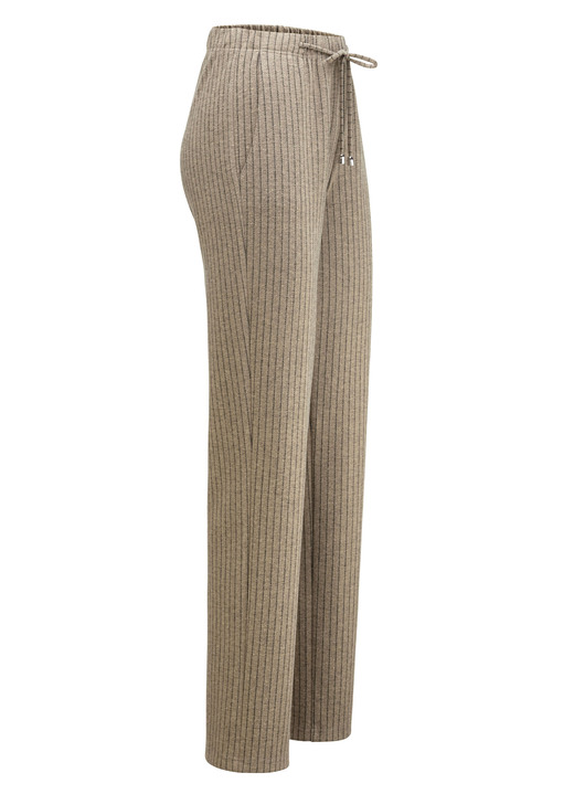 Klaus Modelle - Hose im Joggpant-Style, in Größe 018 bis 052, in Farbe CAMEL-SCHWARZ Ansicht 1