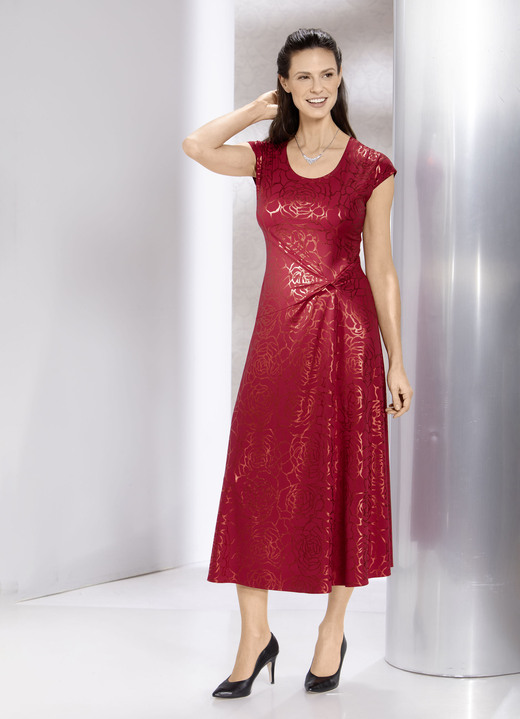 Abendkleider - Kleid mit raffinierter Knotenoptik, in Größe 036 bis 054, in Farbe ROT Ansicht 1