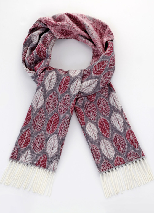 Tücher & Schals - Schal mit Blätterdessin, in Farbe TITAN-KASTANIE Ansicht 1