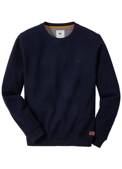 Hemden, Pullover & Shirts - Sweatshirt von «Milano Italy», in Größe 3XL (64/66) bis XXL (60/62), in Farbe MARINE Ansicht 1