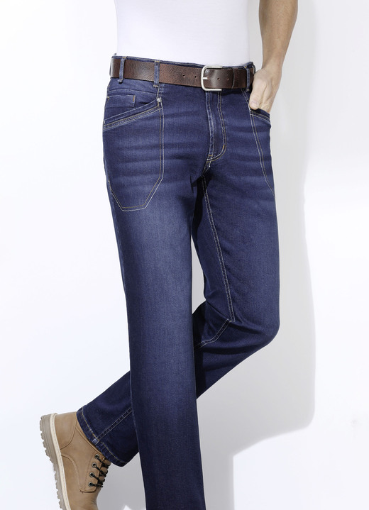 Hosen - «Francesco Botti»-Jeans in 3 Farben, in Größe 024 bis 062, in Farbe DUNKELJEANS Ansicht 1