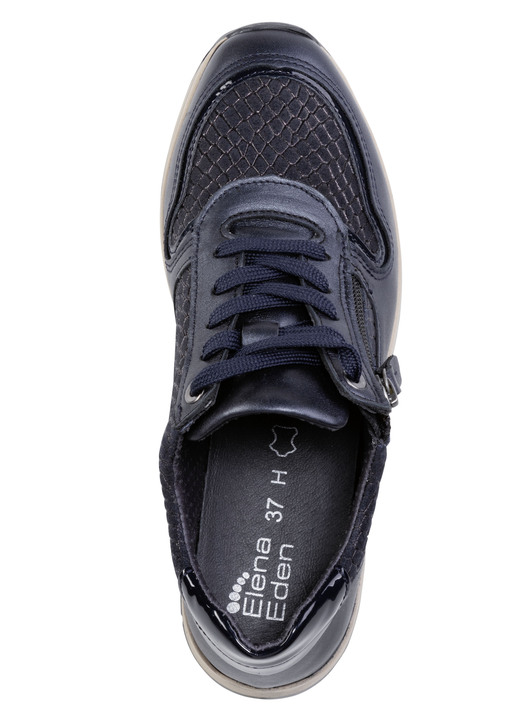 Slipper & Schnürschuhe - ELENA EDEN Schnür-Sneaker mit herausnehmbarem Lederfussbett, in Größe 036 bis 042, in Farbe DUNKELBLAU Ansicht 1
