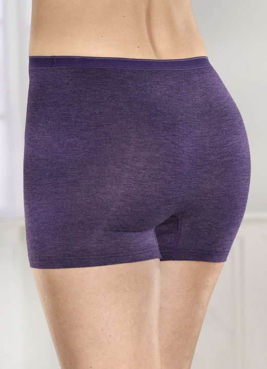 Slips - Sylvia Speidel Zweierpack Pants, atmungsaktiv, in Größe 038 bis 048, in Farbe LILA MELIERT Ansicht 1