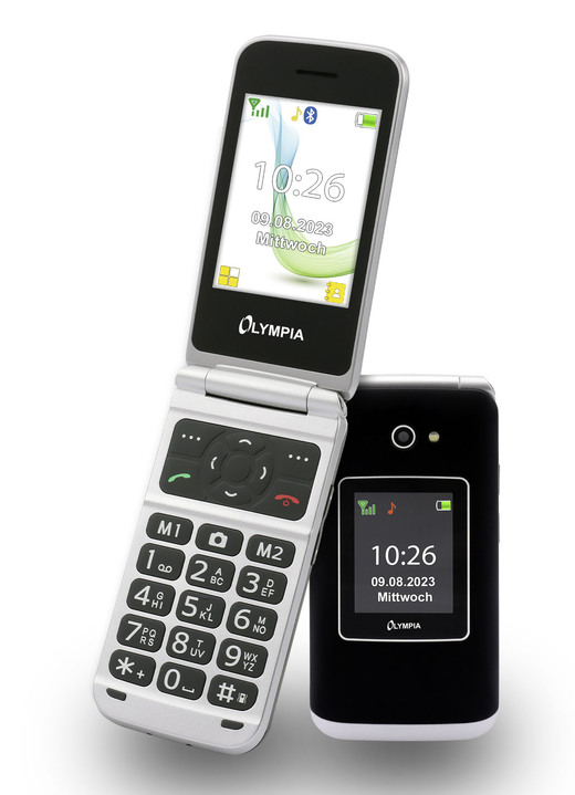 Smartphones & Telefone - Olympia VITUS 4G Klapphandy mit Grosstasten, in Farbe SCHWARZ Ansicht 1