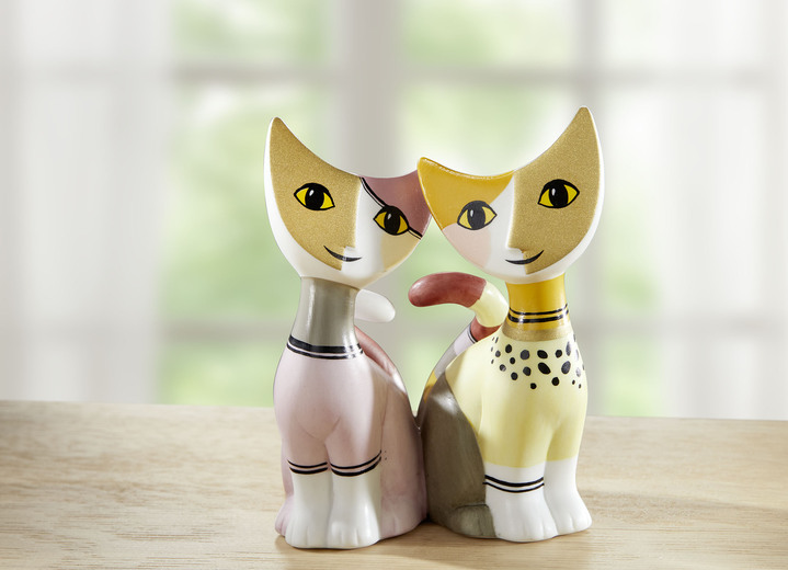 Figuren - Rosina Wachtmeister Katzenpaar, in Farbe BUNT