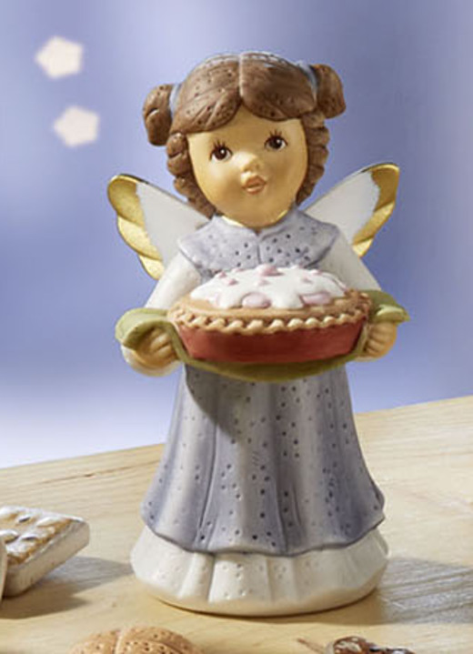 Goebel-Figuren - Lebkuchenbäckerei aus der «Nina & Marco»-Serie, in Farbe BLAU, in Ausführung Engel mit Kuchen Ansicht 1